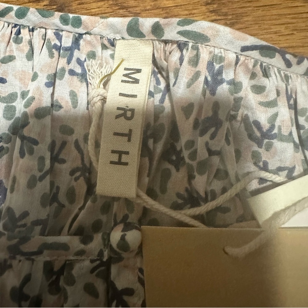Mirth multicolor Print pajama short sleeve light weight cotton Top size small - Picture 3 of 8